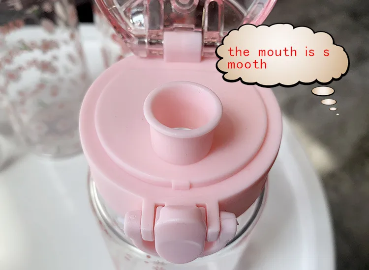 Howtelee sakura пресс крышки очки бутылка для воды цветы чашки Кофе Молоко класс стеклянные чашки девушка бутылки