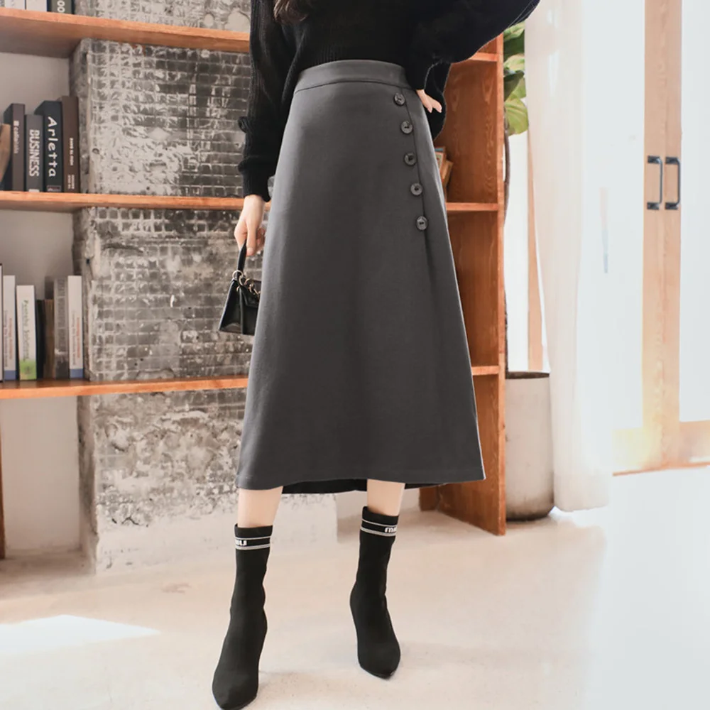 Осенняя Женская Шикарная высокая юбка с тонкой талией новая темпераментная