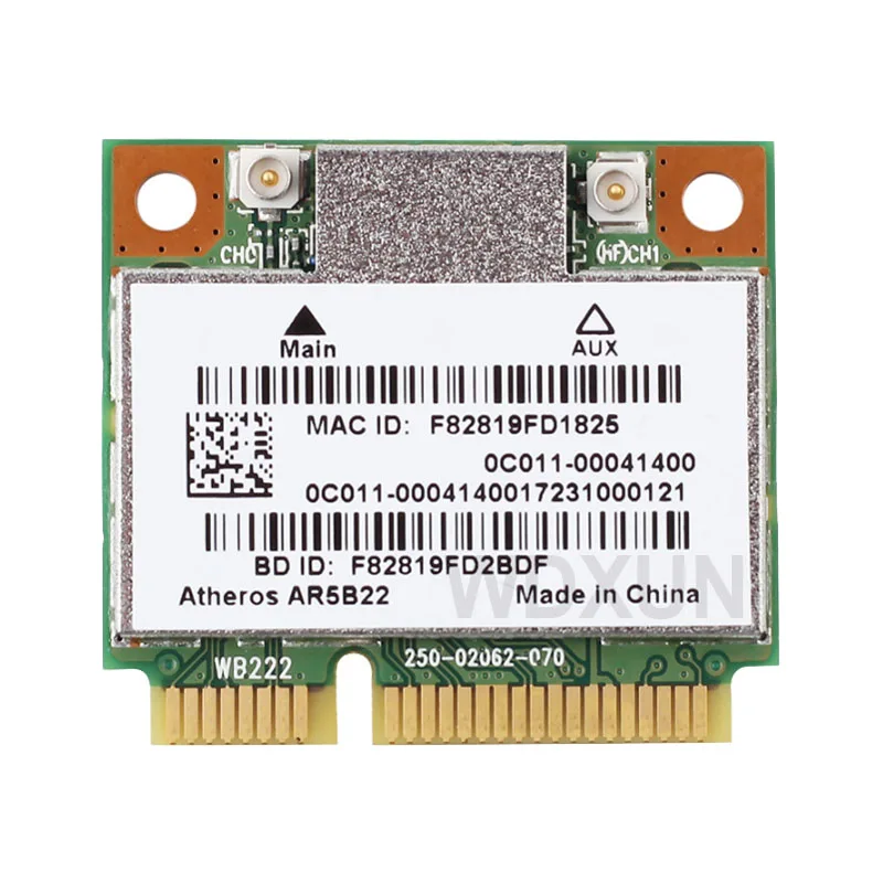 Atheros AR9462 AR5B22 WB222 Half Mini Pci-E WIFI для Bluetooth-совместимой беспроводной карты 4.0 2 4G/5Ghz