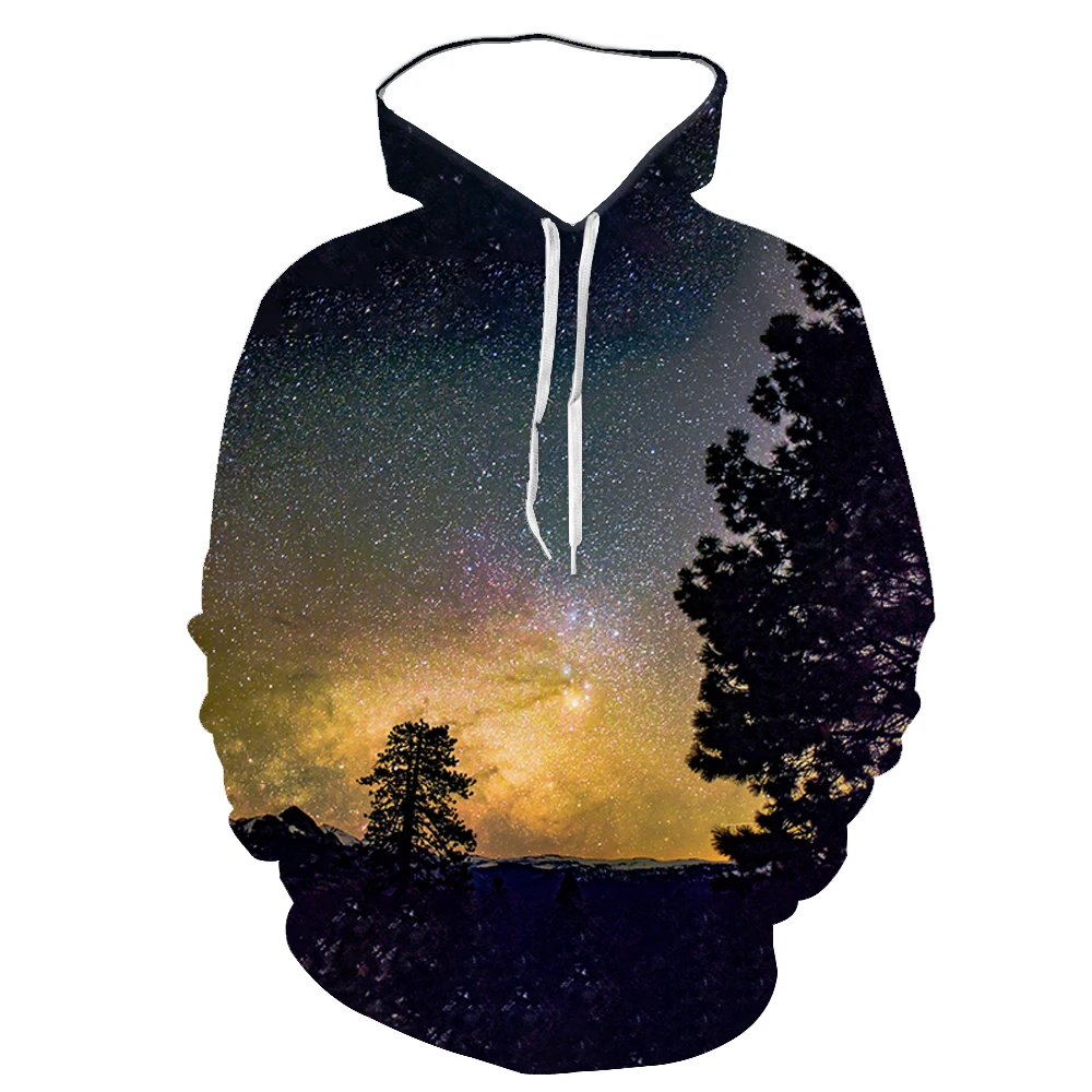 

2021 Starry Sky Men's Hoodie 3D Printing Hoodie Men's Hoodie Long Sleeve Casual Street Fall