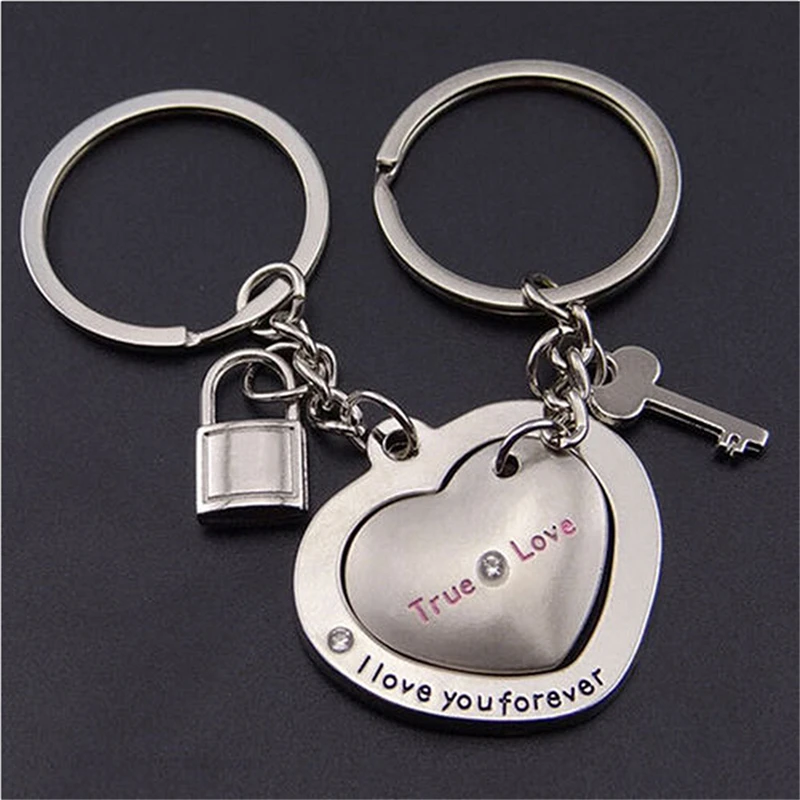 New Trendy Hot Sale one Pair Key Chain Alloy Arrow Bow Love Keyrings Chains Lovers Ring Couples keychain for Gift | Украшения и