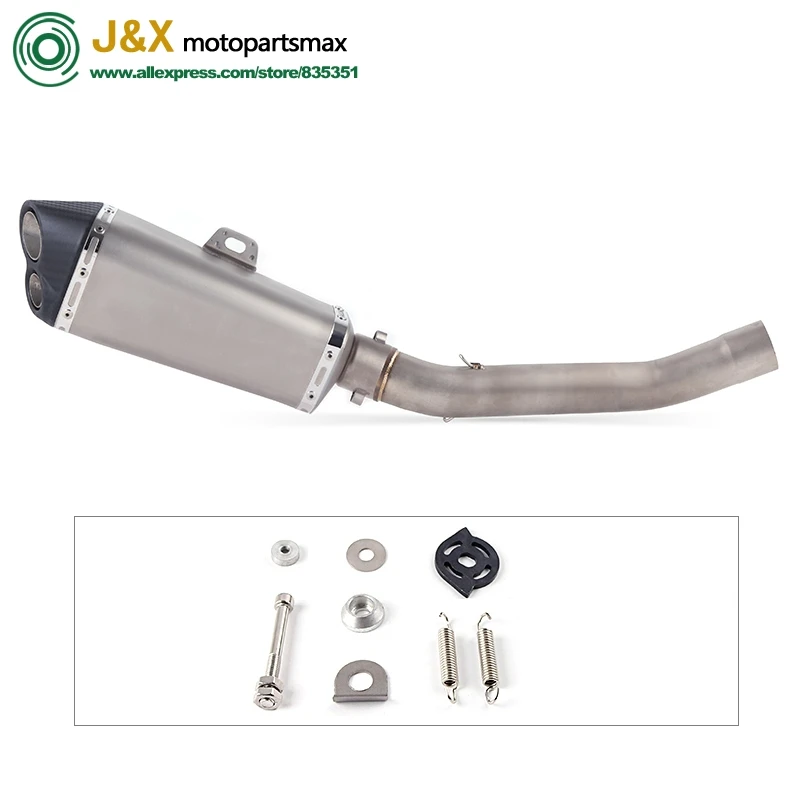 

Full System Slip On For kawasaki Z750 Z 750 Motorcycle Exhaust Muffler Escape Middle Link Mid Pipe