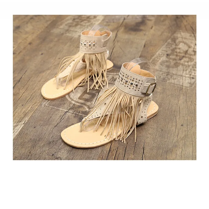 

Personalized Rivet Tassel Punk Sandals Women Summer For Women And Ladies Good Design Dlek Brand