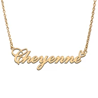 cheyenne name tag necklace personalized pendant jewelry gifts for mom daughter girl friend birthday christmas party present