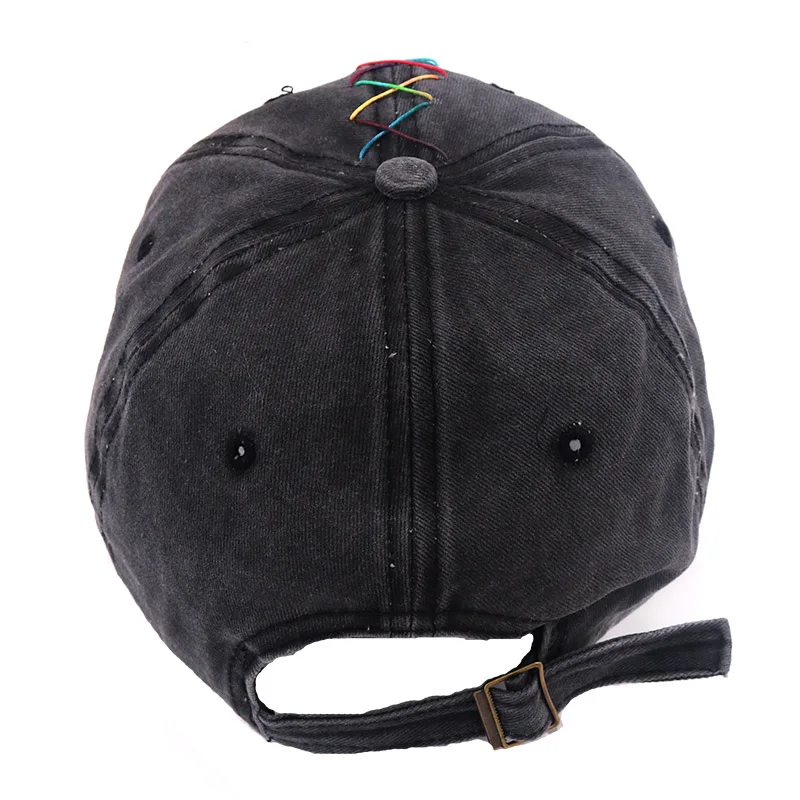 Women Multi-color Ribbon baseball cap Soft Denim Color Snapback Caps and Hats 2020 New Summer Adjustable Caps For Ladies Girls