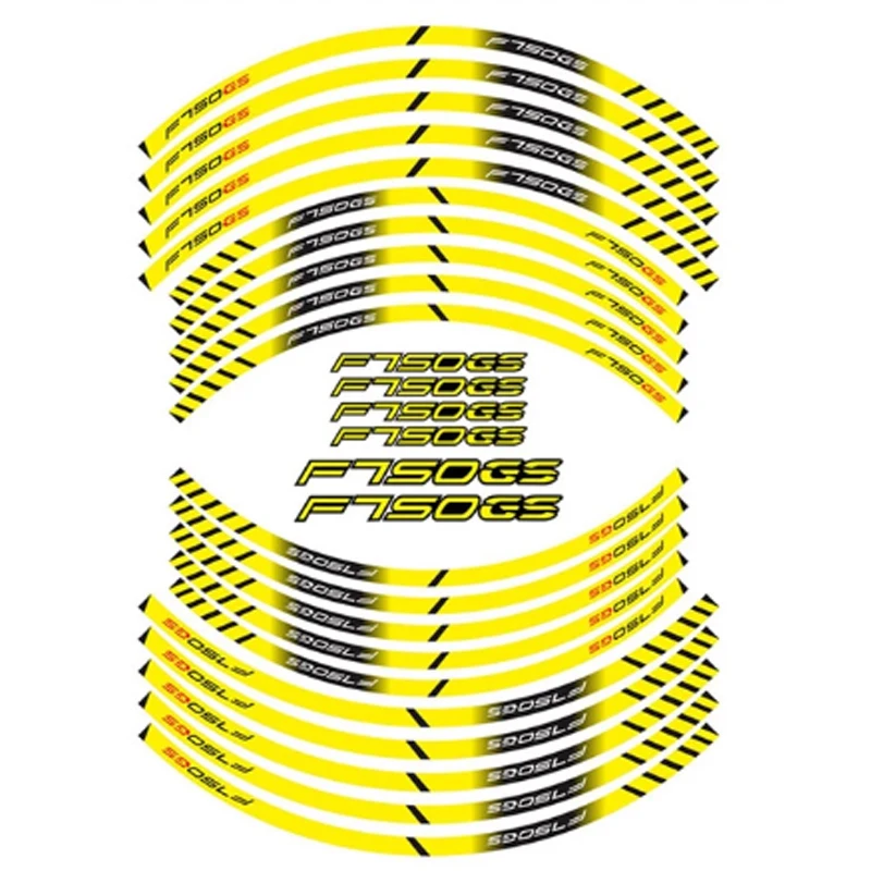 Для BMW F750GS мотоцикл шины 20X наклейка внутренний обод Светоотражающие Украшение