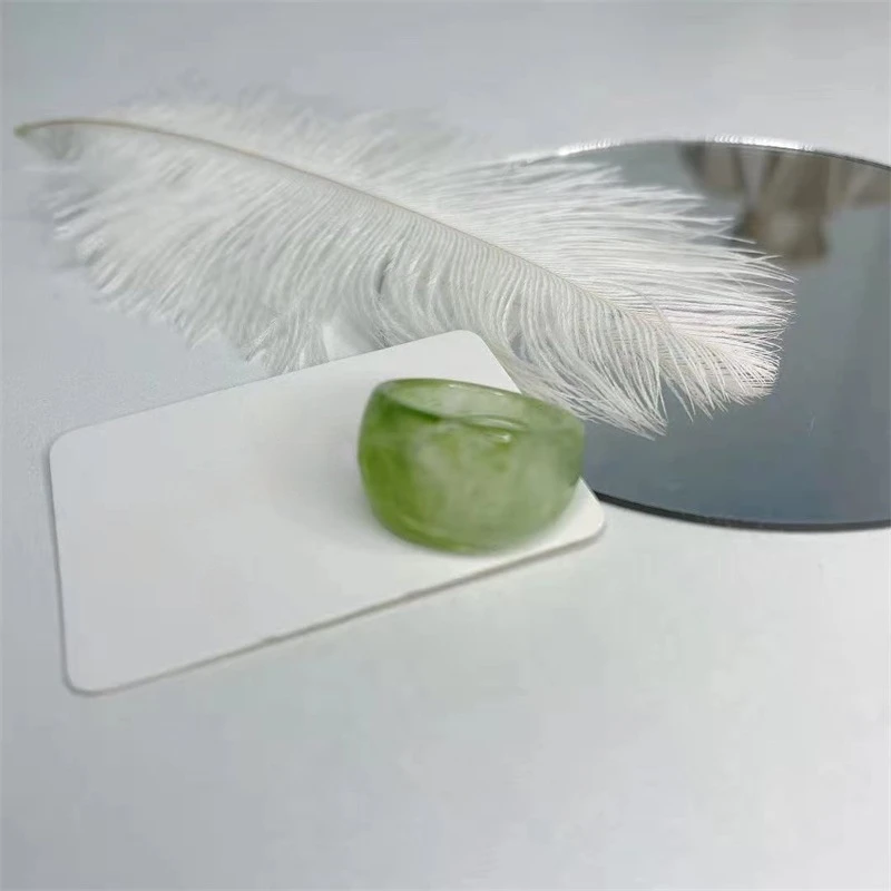 

Bilandi Modern Jewelry Resin Rings Hot Selling Popular Style Brown Green Blue Big Geometric Finger Rings For Women Gifts