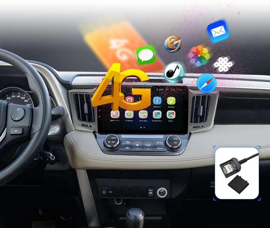 Junsun V1 2G+ 32G Android 9,0 DSP для Toyota RAV4 2013- автомобильный Радио Мультимедиа Видео плеер навигация gps RDS 2 din dvd