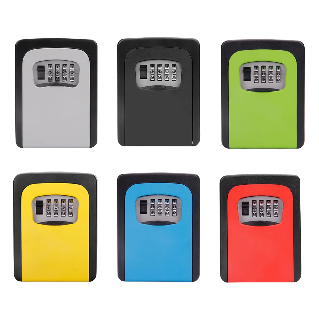 4 значный комбинированный замок для ключей настенный Сейф из алюминиевого сплава