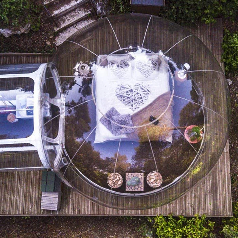 Надувной пузырьковый домик на 2 человек уличный однотонный надувной туннель