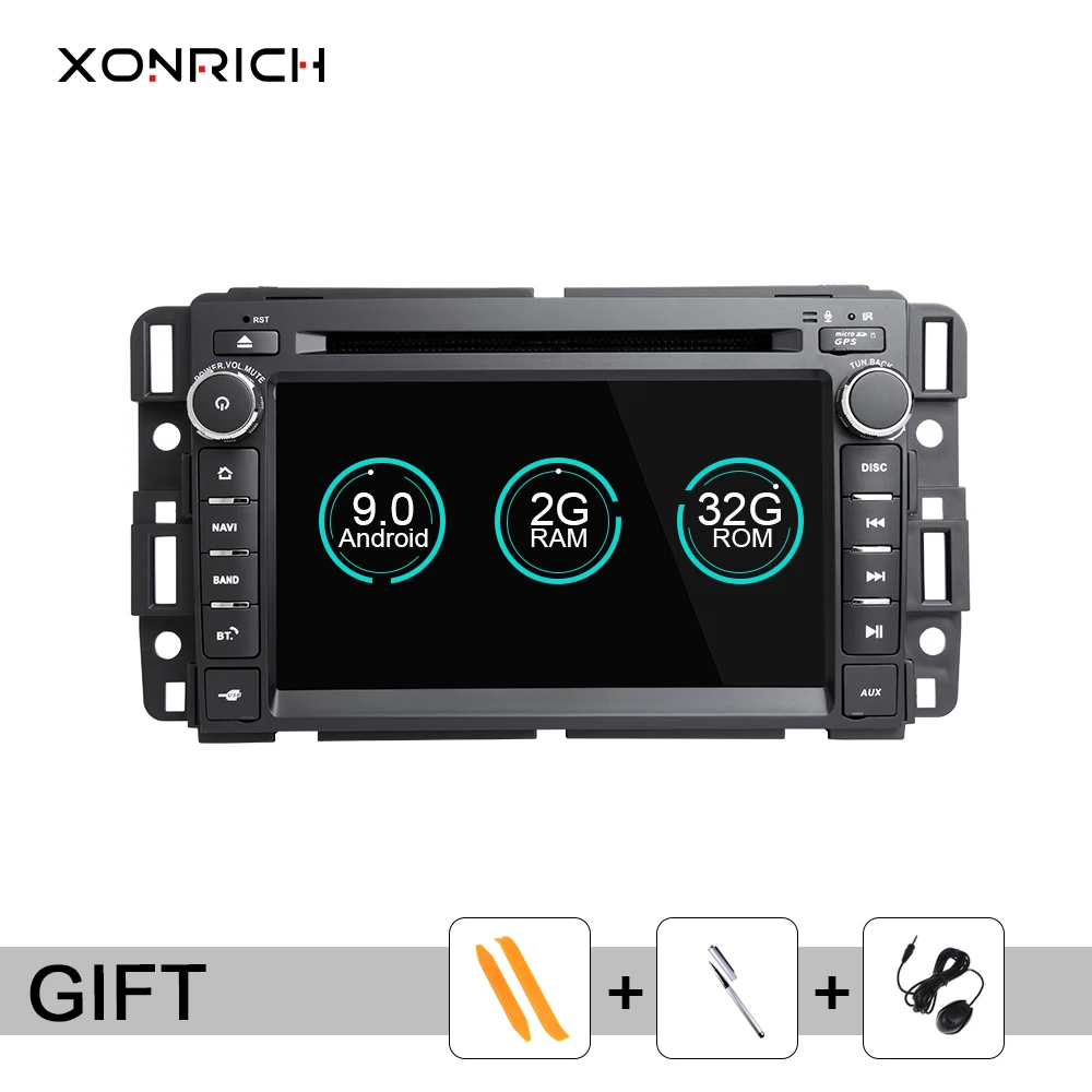Автомобильный мультимедийный плеер 1 din Android 9 0 DVD GPS радио для GMC Chevrolet Chevy Yukon Sierra Tahoe