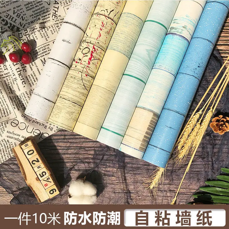 

Wood Grain Stickers Classic PVC Self-adhesive Wallpapers Wood Peel and Stick Wall in Rolls Furniture Renovation Home Decor Films