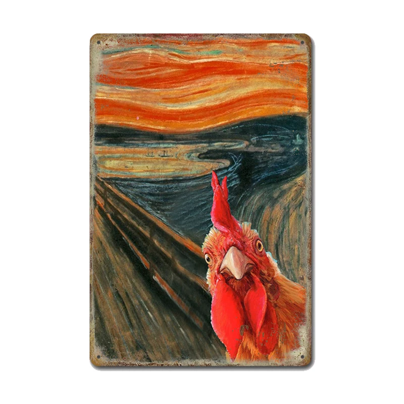 

Металлический винтажный постер CQDM DECOR Курица 20x30 см