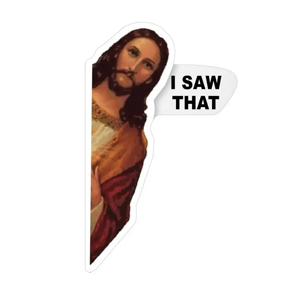 10 шт. забавная наклейка я увидел что Иисус многофункциональная влагостойкая