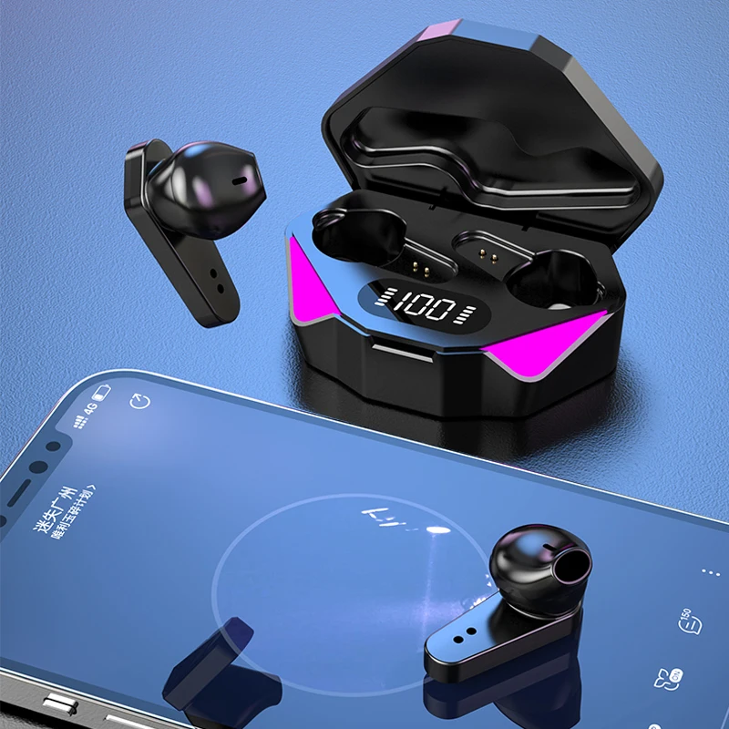 

X15 True Wireless Gaming Earbuds Waterproof Low Latency BT 5.0 Headphones Stereo Earphones with Noise Cancelling Mic Audifonos