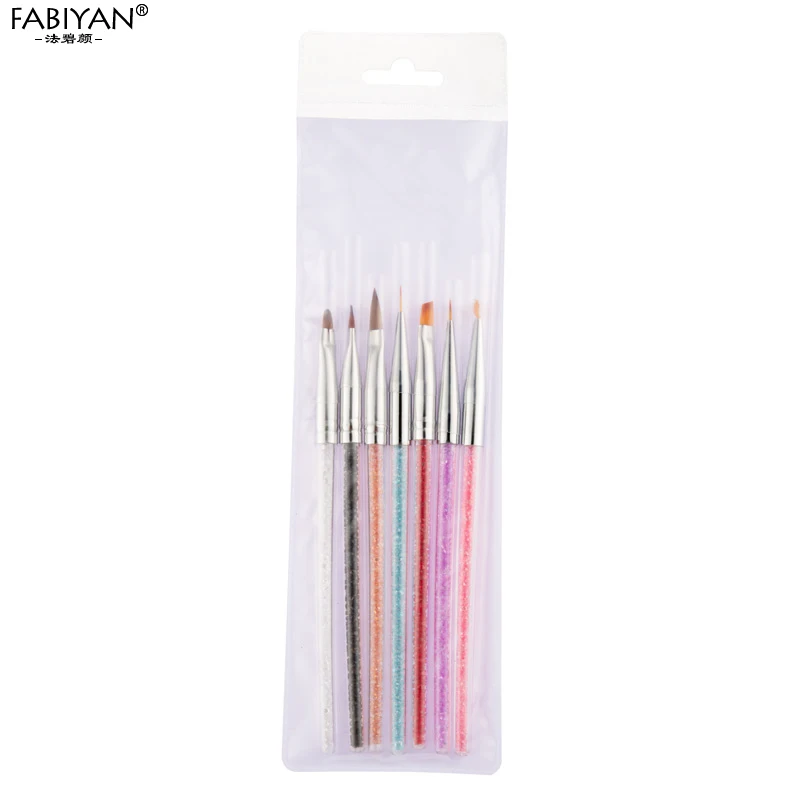 Технические Стразы кисти для дизайна ногтей с акриловой ручкой рисования линий