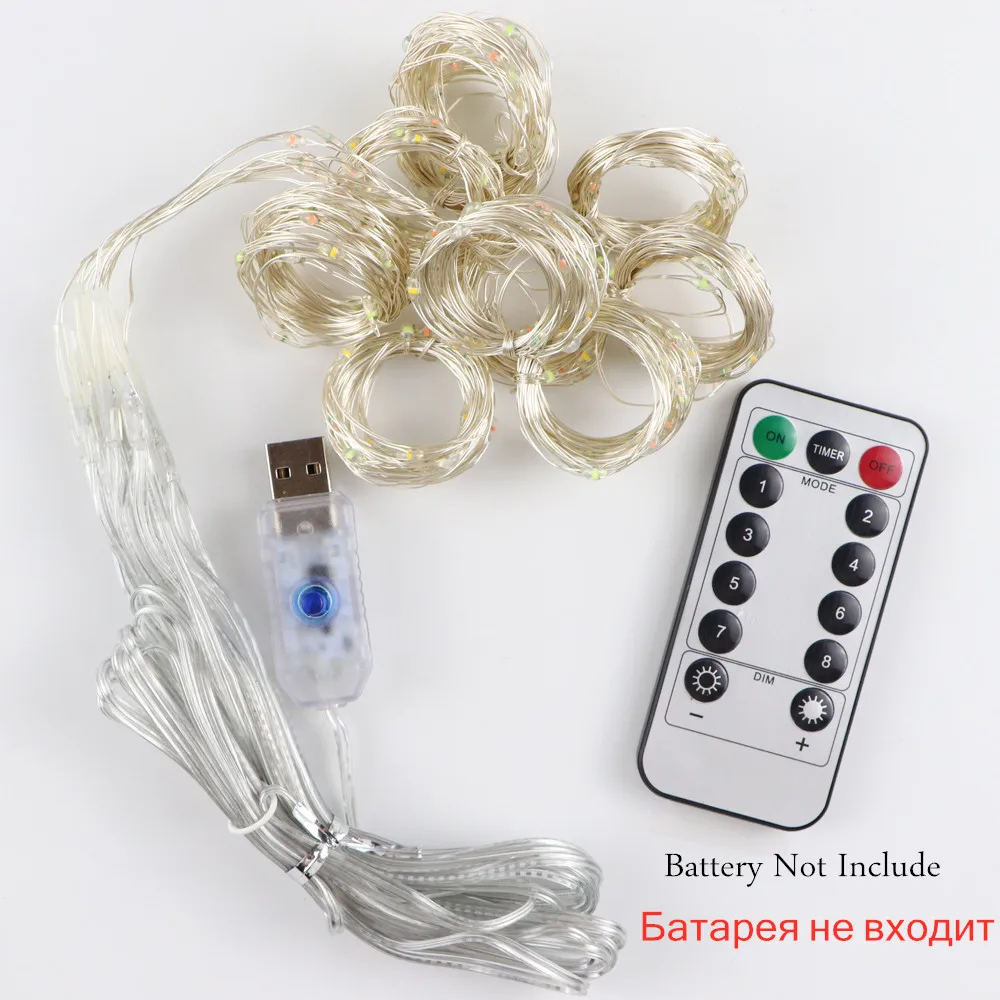 3 м светодиодная Рождественская гирлянда usb пду Управление на окна новый год