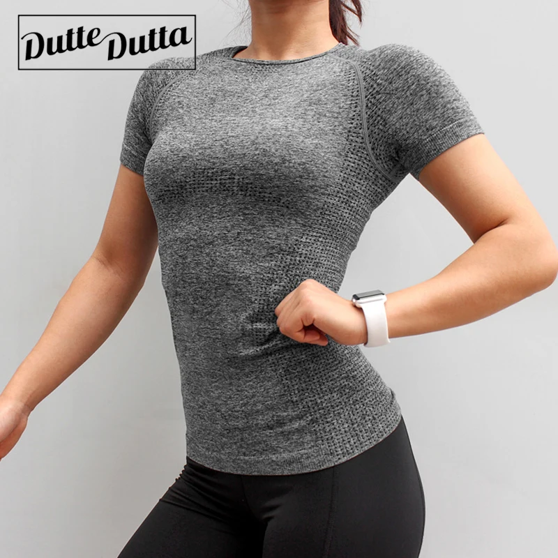 Бесшовная новая спортивная рубашка с коротким рукавом спортивный бюстгальтер