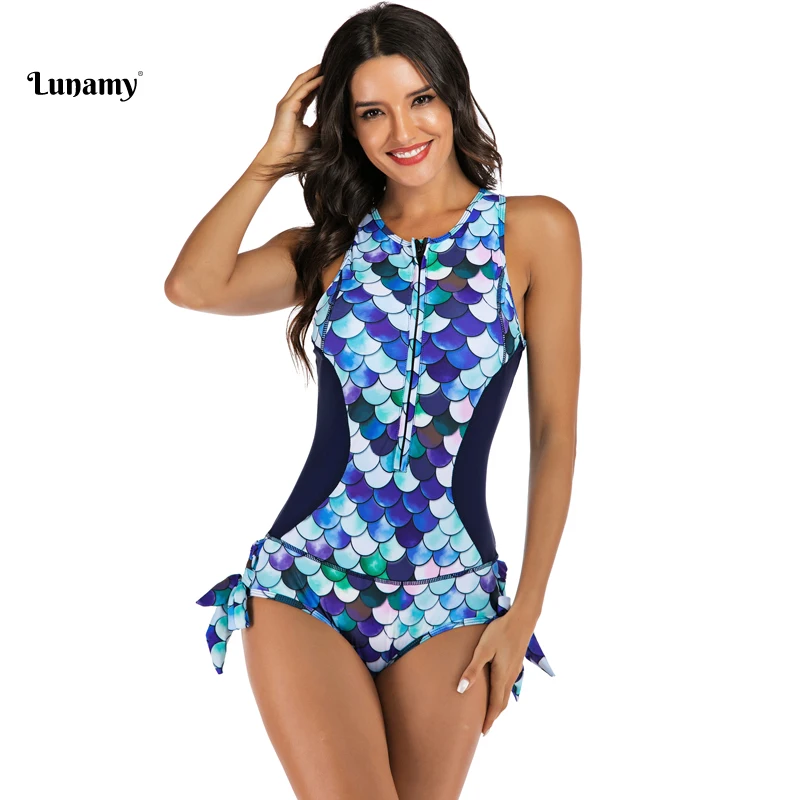 Женский слитный купальник Lunamy купальный костюм Русалочки без рукавов пляжный на