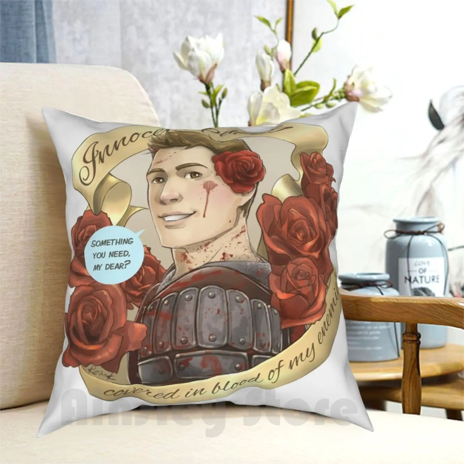 

Наволочка Alistair, с принтом, для дома, мягкая, набивная Подушка, Alistair Dragon Age, кровавый невинный Мак, покрытый кровью моей