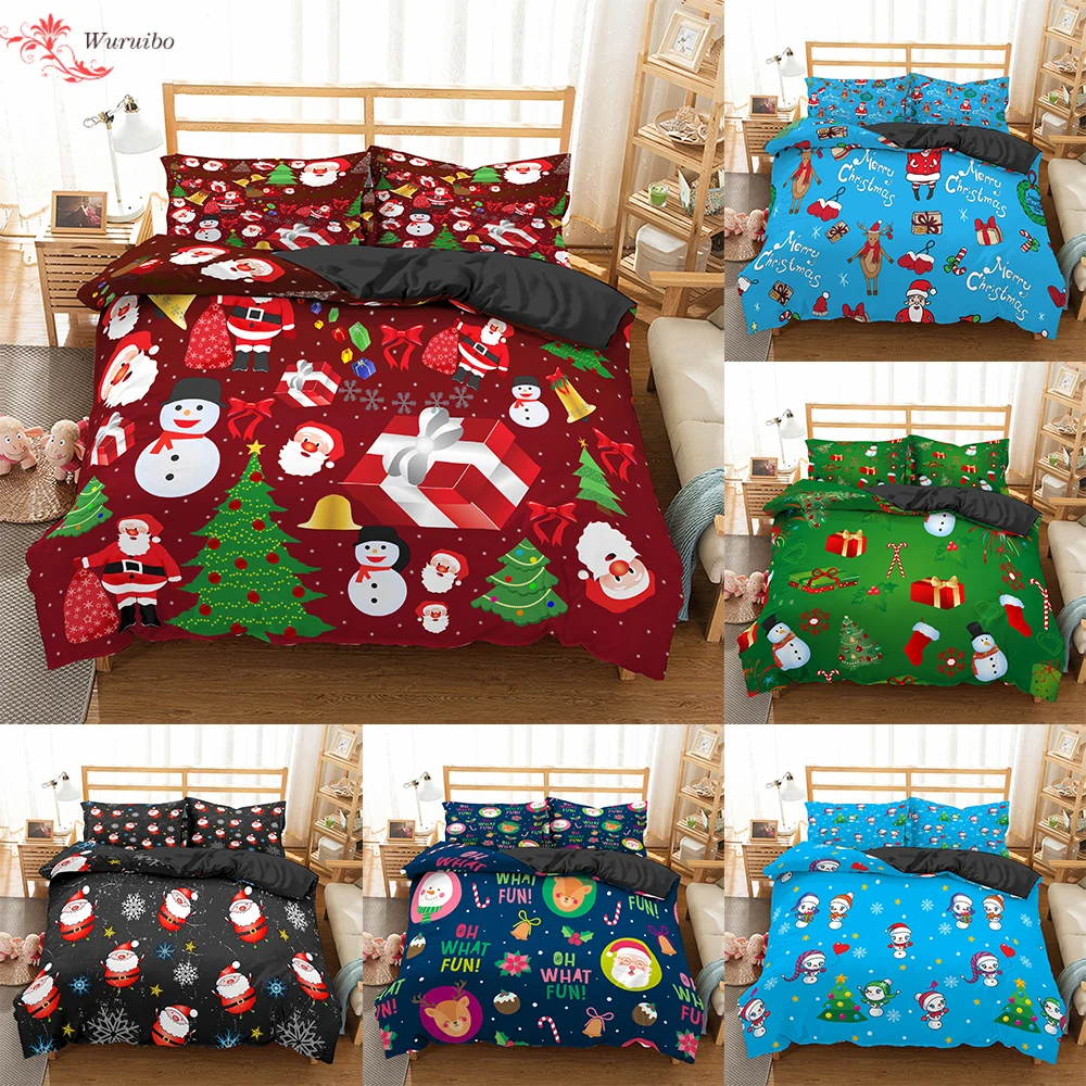 Домашний Комплект постельного белья в рождественском стиле новогодний