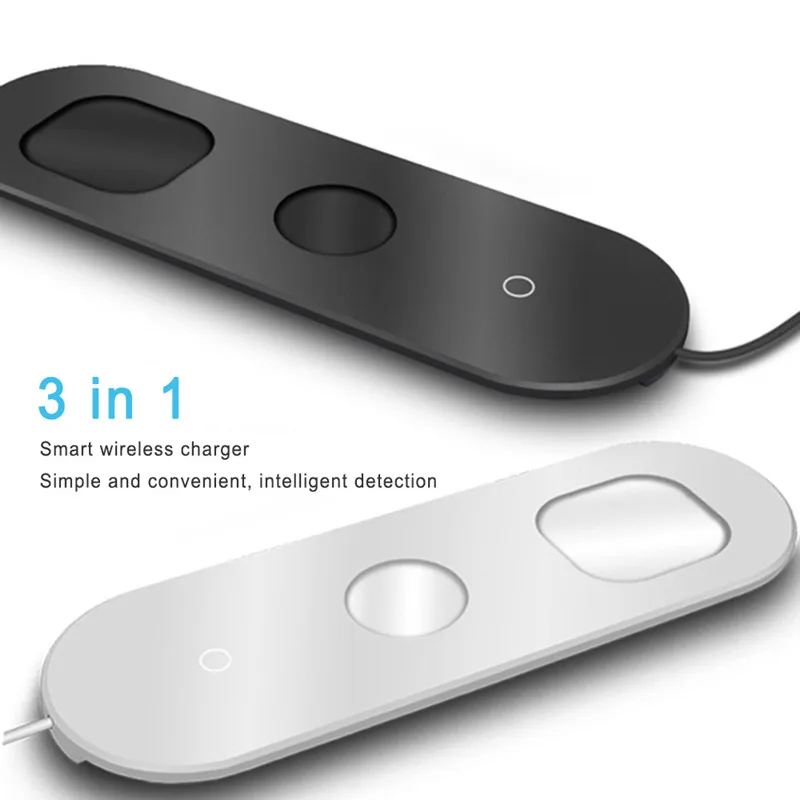 Беспроводное зарядное устройство 3 в 1 универсальное противоскользящее для