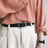 wide belt ladys simple versatile waistband for women korean fashion students square buckle girl belt jeans