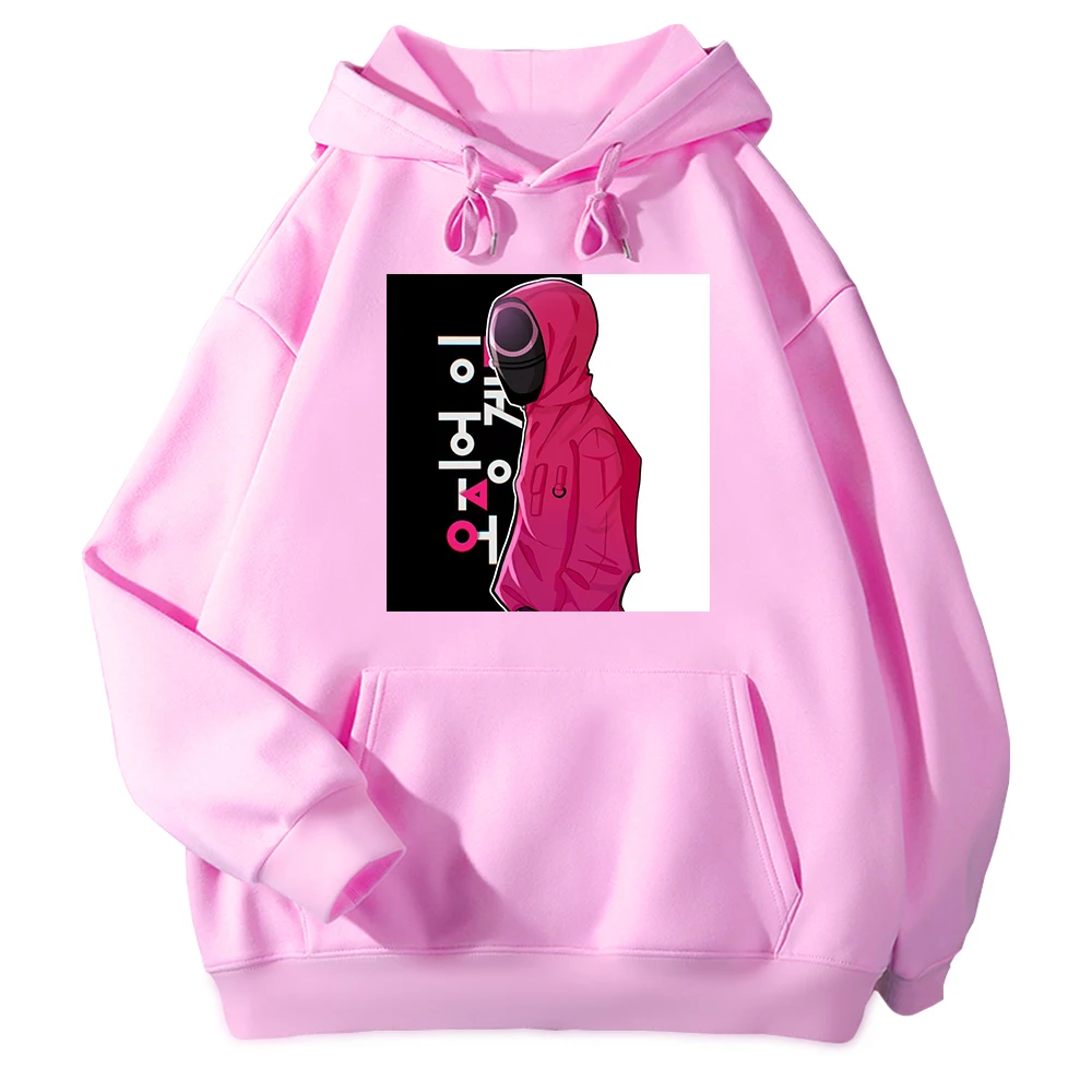 

Squid Game Anime Print Hoodies Mens Fashion Harajuku Sweatshirt Cosplay Round Shape Hoodie Hot Korean TV Series Men Sweatshirts
