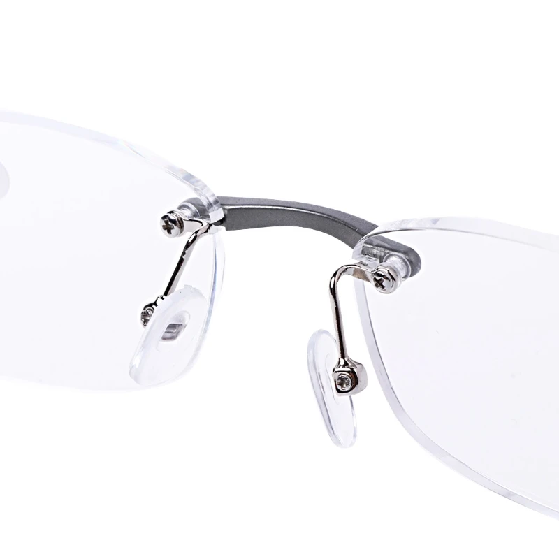 

Aluminum Metal Rimless Reading Glasses Presbyopic Eyeglass Resin Lense +1.0~+3.5 U90E