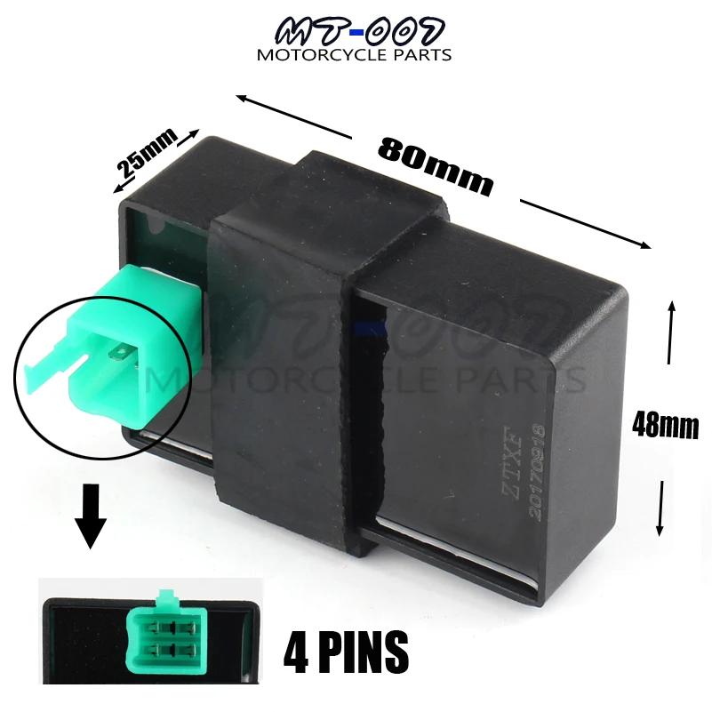 4 контакта Prongs DC CDI Rev Box зажигание для 125cc 150cc 200cc 250cc 300cc Atv Scooter Go Kart