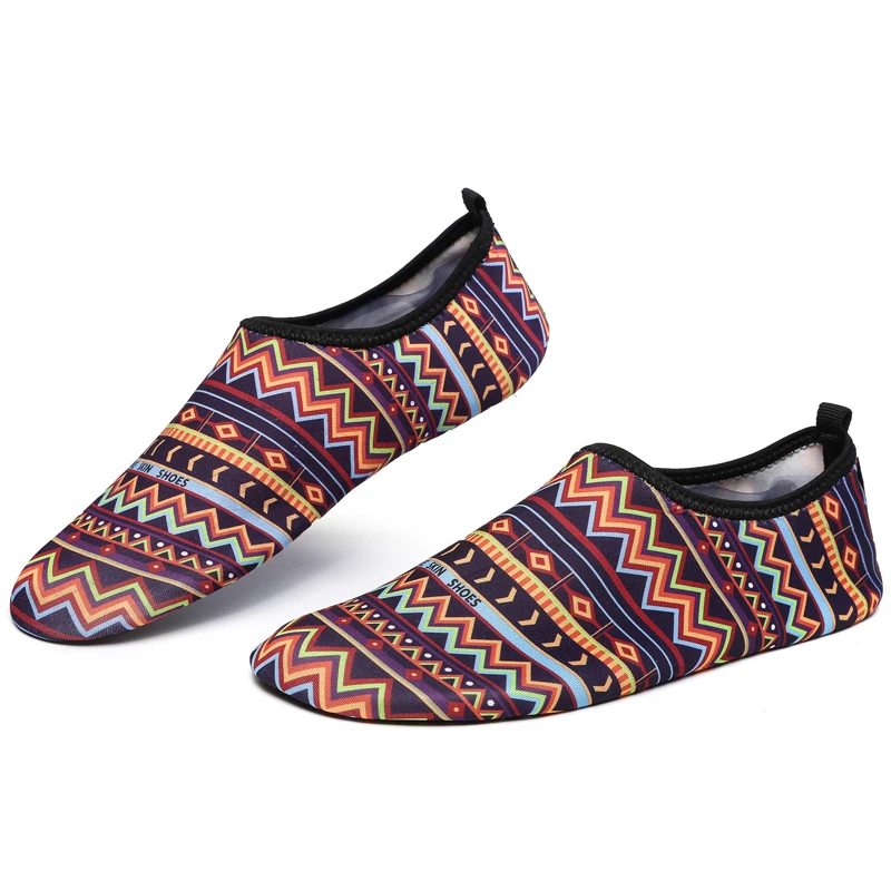 

Couple Swimming Yoga Beach Upstream Diving Shoes Quick-drying Non-slip Barefoot Shoes Unisex Printed Aqua Shoes for Women Men