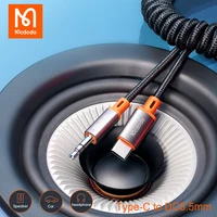 mcdodo audio cable adapter type c to dc 3 5mm retractable speaker cord for xiaomi samsung huawei android phone otg jack aux wire