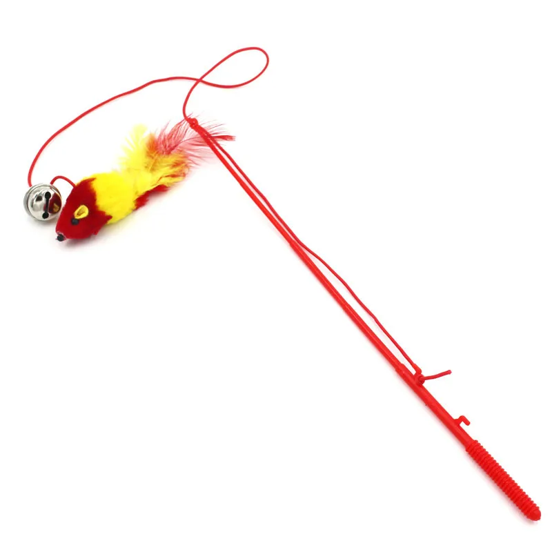 Забавная фотоловушка в виде кошки с колокольчиком подвесная искусственная мышь