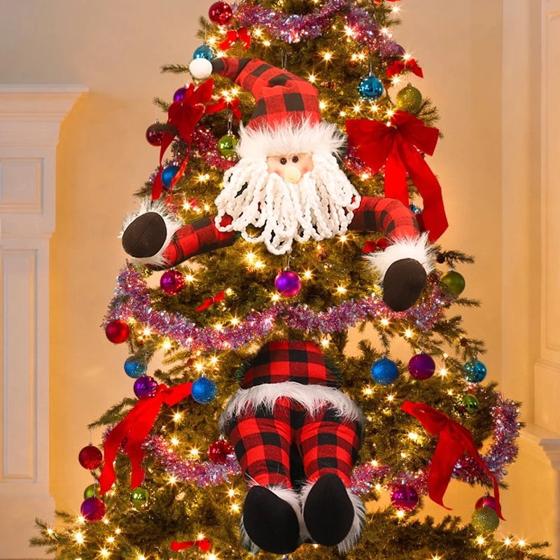 

Santa Claus Plush Toys The Tree Doll Snowman Christmas Tree Decorations Christmas Tree Top Decoration Christmas kid Gift