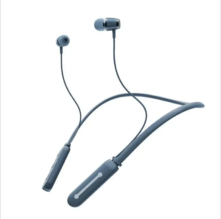blue Магнитные Спортивные Беспроводные bluetooth-наушники 9D, стерео наушники, гарнитура с шейным басом, наушники-вкладыши с микрофоном, поддержка TF карты - Цвет: blue