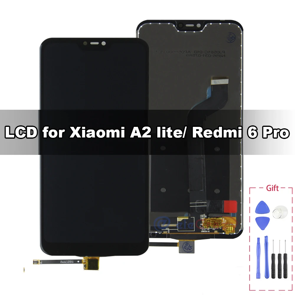 ЖК дисплей с рамкой для Xiaomi Mi A2 Lite сенсорный дигитайзер в сборе замена A2Lite mia2lite 100%