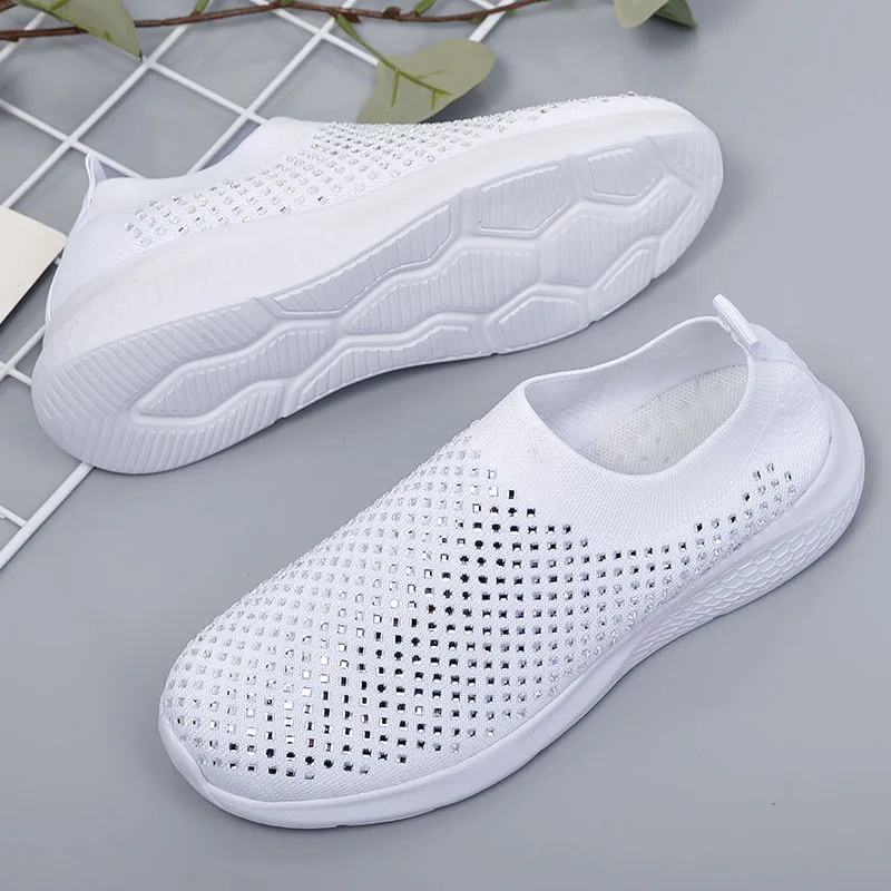 Женский тканый Носок прогулочная обувь светильник вес дышащие кроссовки Женская