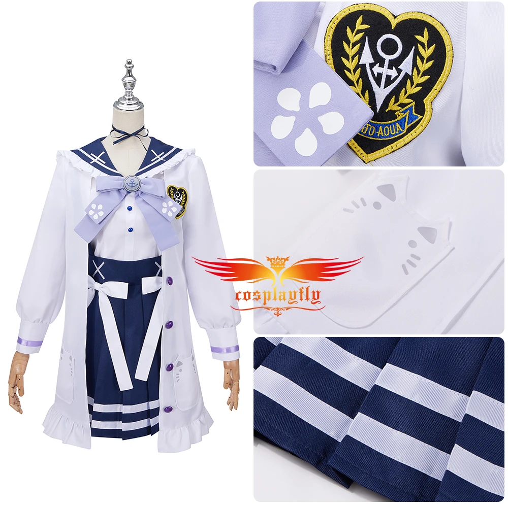 Аниме Vtuber геймеры Minato Aqua Косплей костюмы взрослые женщины матросские Костюмы