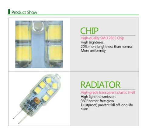 

Mini G4 LED Lamp 3W AC/DC 12V SMD2835 Lampada LED G4 Bulb Milky/Transparent 360 Beam Angle Lights Replace Halogen 30W G4