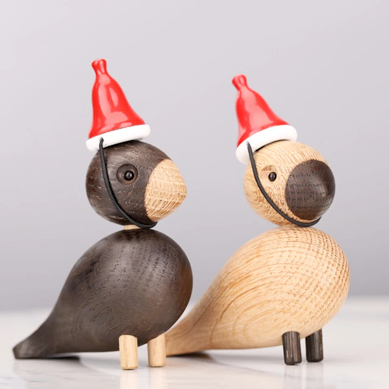 Декоративные деревянные миниатюрные фигурки животных в скандинавском стиле