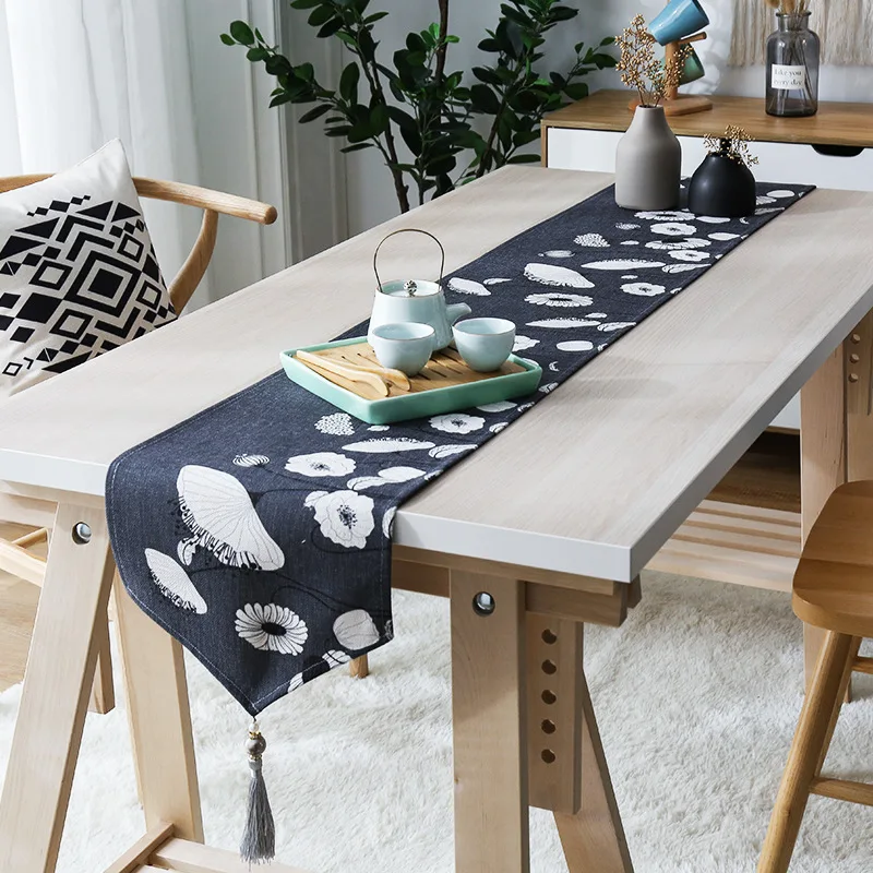 

Simple ink painting table runner Chinese restaurant tea table cloth table runner