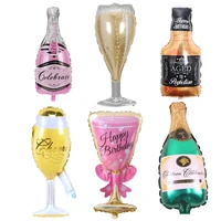 large champagne glass wine bottle aluminum foil balloons wedding birthday graduation party decoration aluminum foil balloons