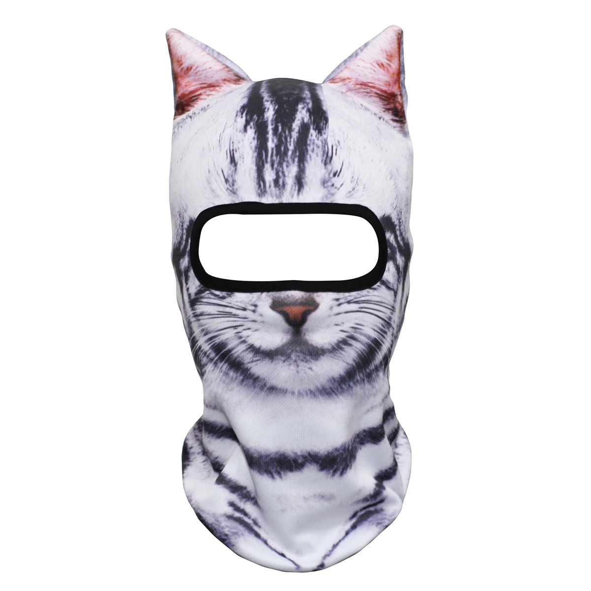 Забавная Балаклава с объемными ушками животных, Skullies Beanies, дышащая маска для лица, кошки, собаки, панды, лисы, Хаски, шапка для мужчин и женщин, защита для лица - Цвет: MEB05