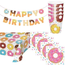 Baby Shower Party Birthday Decoration Donut Doughnut Theme Party Supplies Donut Birthday Party Decoration Supplies