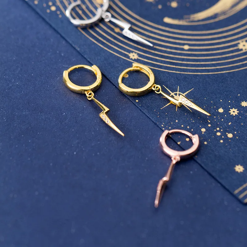 Женские серьги гвоздики WANTME длинные готические из 100% стерлингового серебра 925