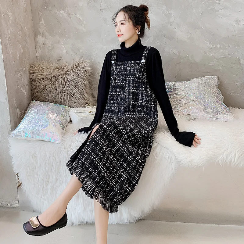 2019 Новое поступление зимнее платье для беременных женский элегантный большой