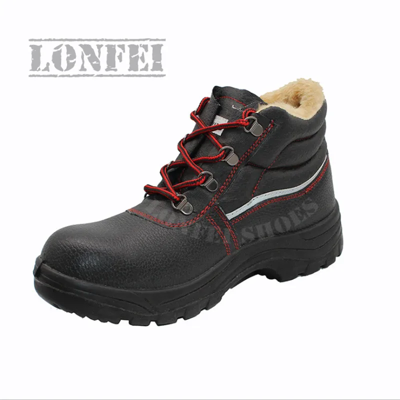 Зимние рабочие ботинки мужские теплые удобные износостойкие уличные из