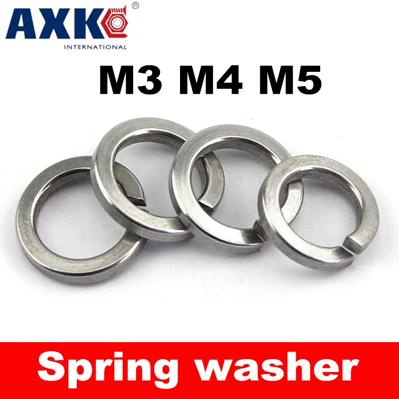 AXK 400 шт. M3 M4 M5 304 нержавеющая сталь металлический корпус колодки пружинная шайба