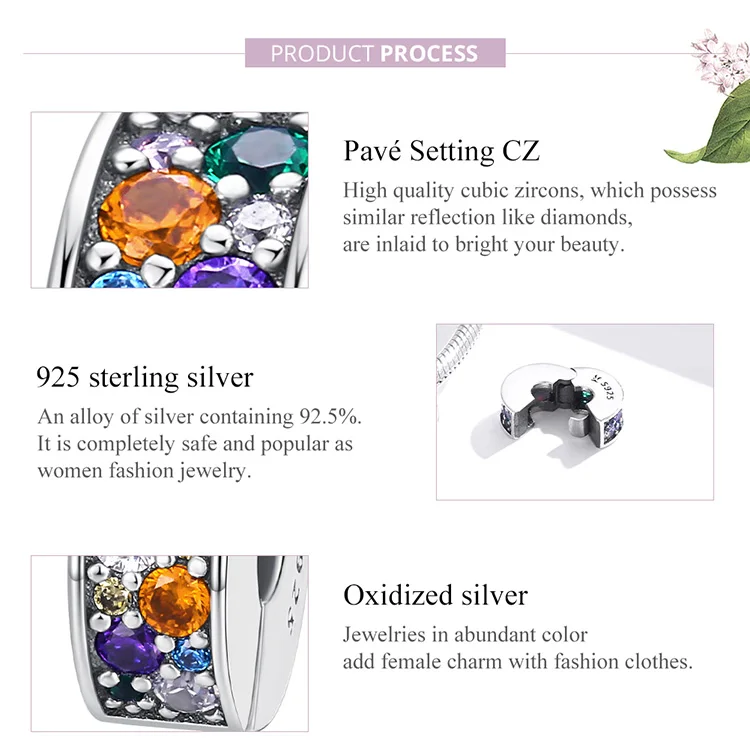 

Colorful Garden CZ Beads for Women Jewelry Making Charm fit Original Bracelet 2021 NEW 925 Sterling Silver DIY Pendant Bijoux