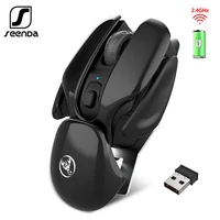 seenda 2 4g wireless mouse rechargeable silent mause 1600 dpi optical mice for pc laptop built in lithium battery optical mouse